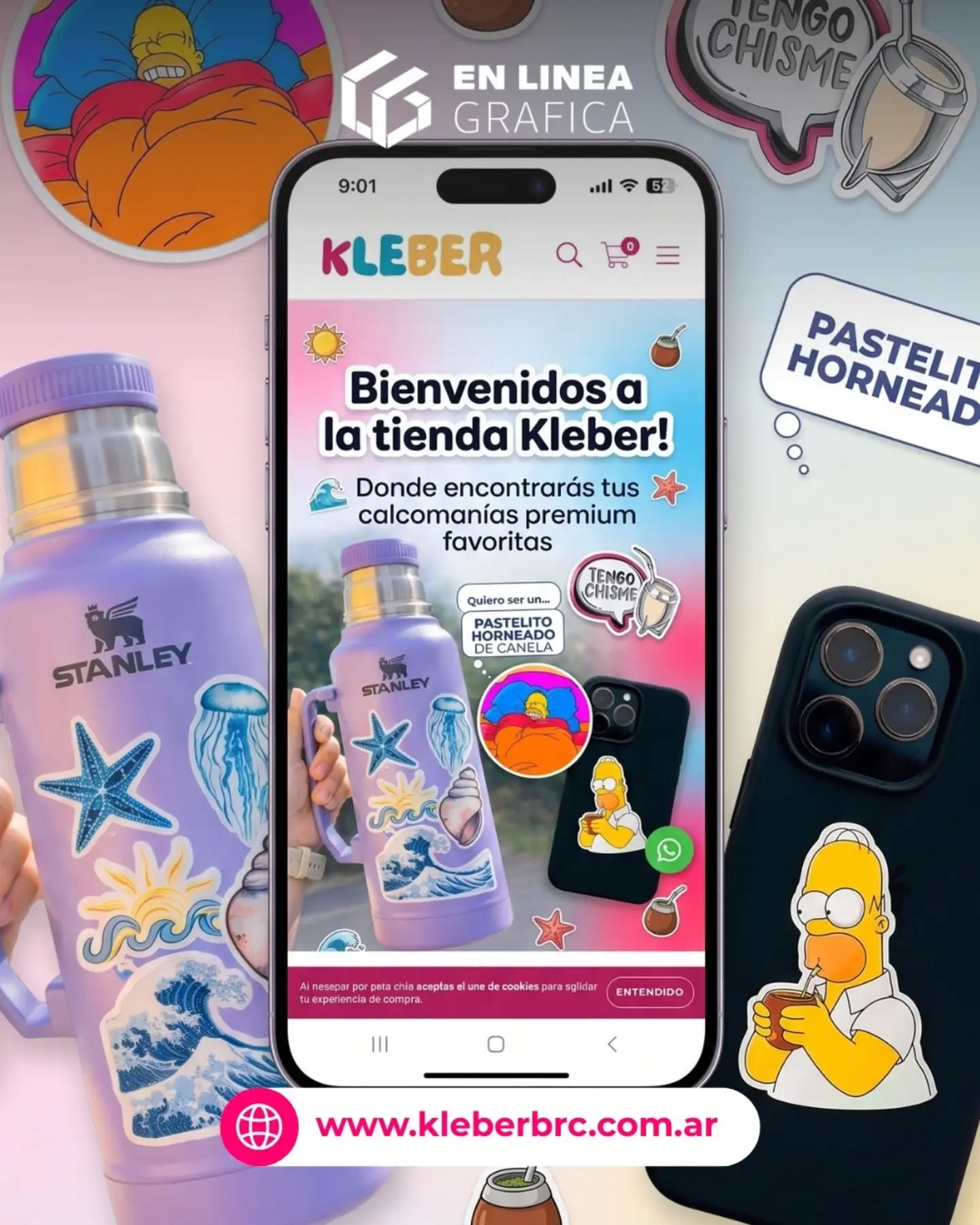 Mockup de la tienda online Kleber